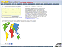 Tablet Screenshot of expertgenealogy.com